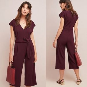 Anthropologie Sedona Jumpsuit. Wine color size M